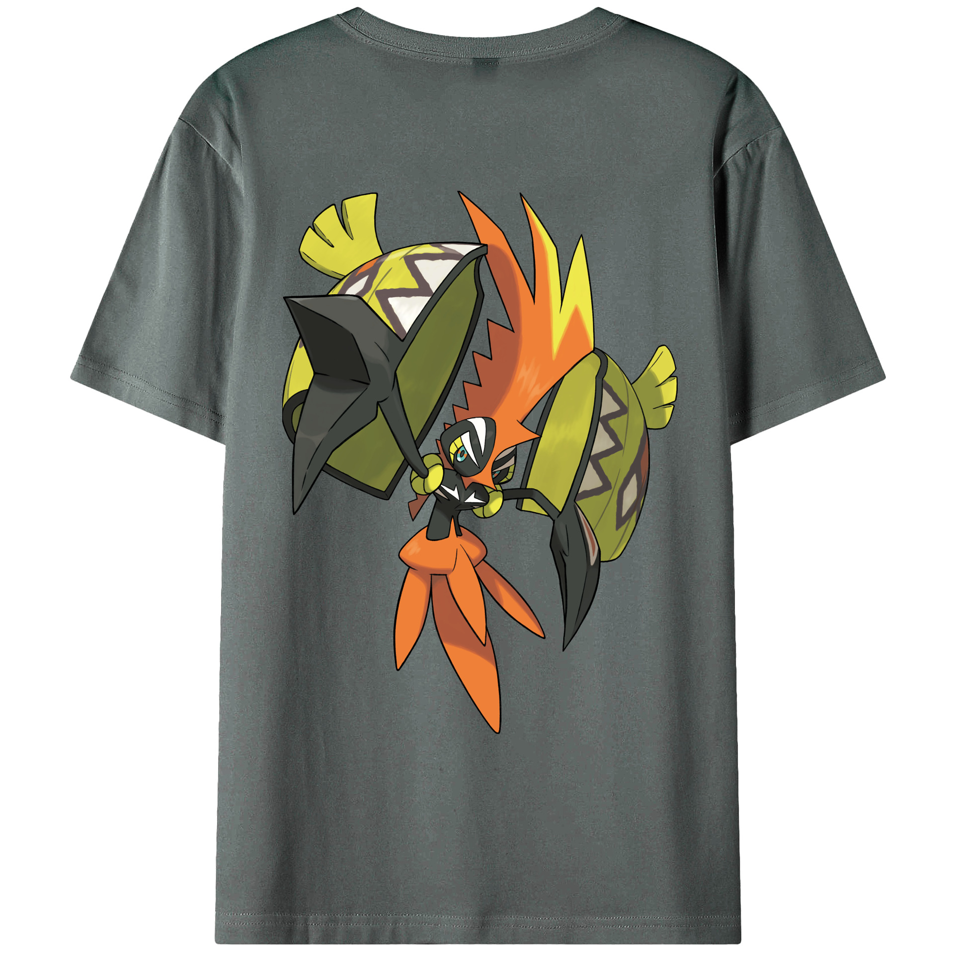 （画像用） ポケットモンスター Pokémon 綿100％ メンズ半袖Tシャツ（バックプリント） 通気性